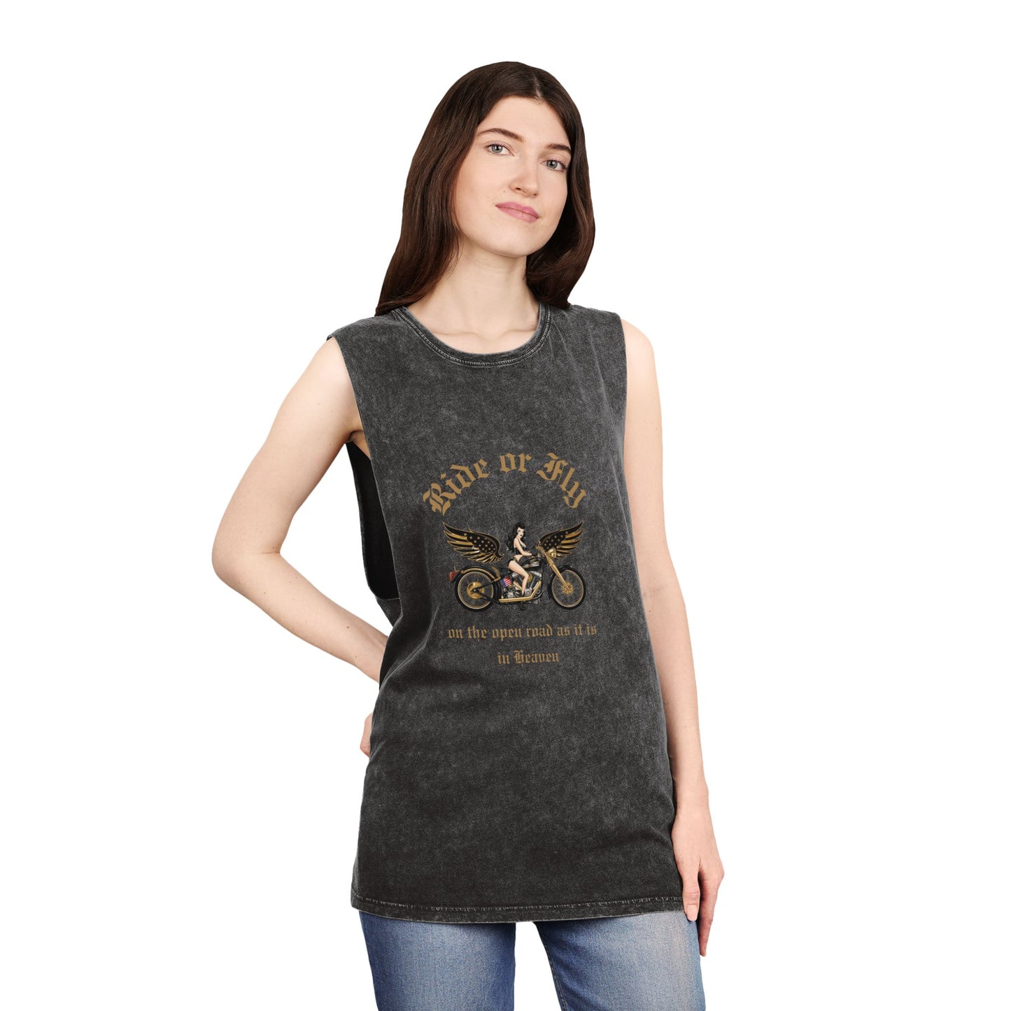 Ride or Fly Unisex Stonewash Tank Top