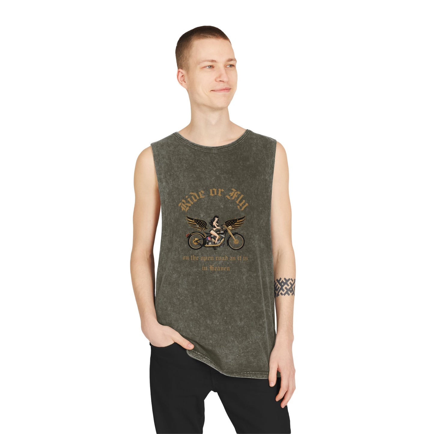 Ride or Fly Unisex Stonewash Tank Top