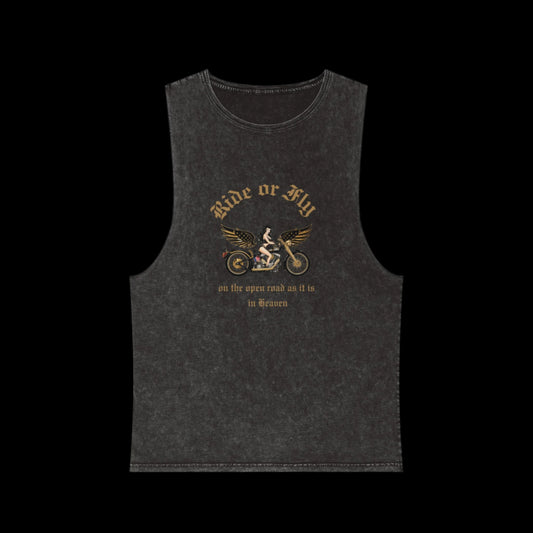 Ride or Fly Unisex Stonewash Tank Top