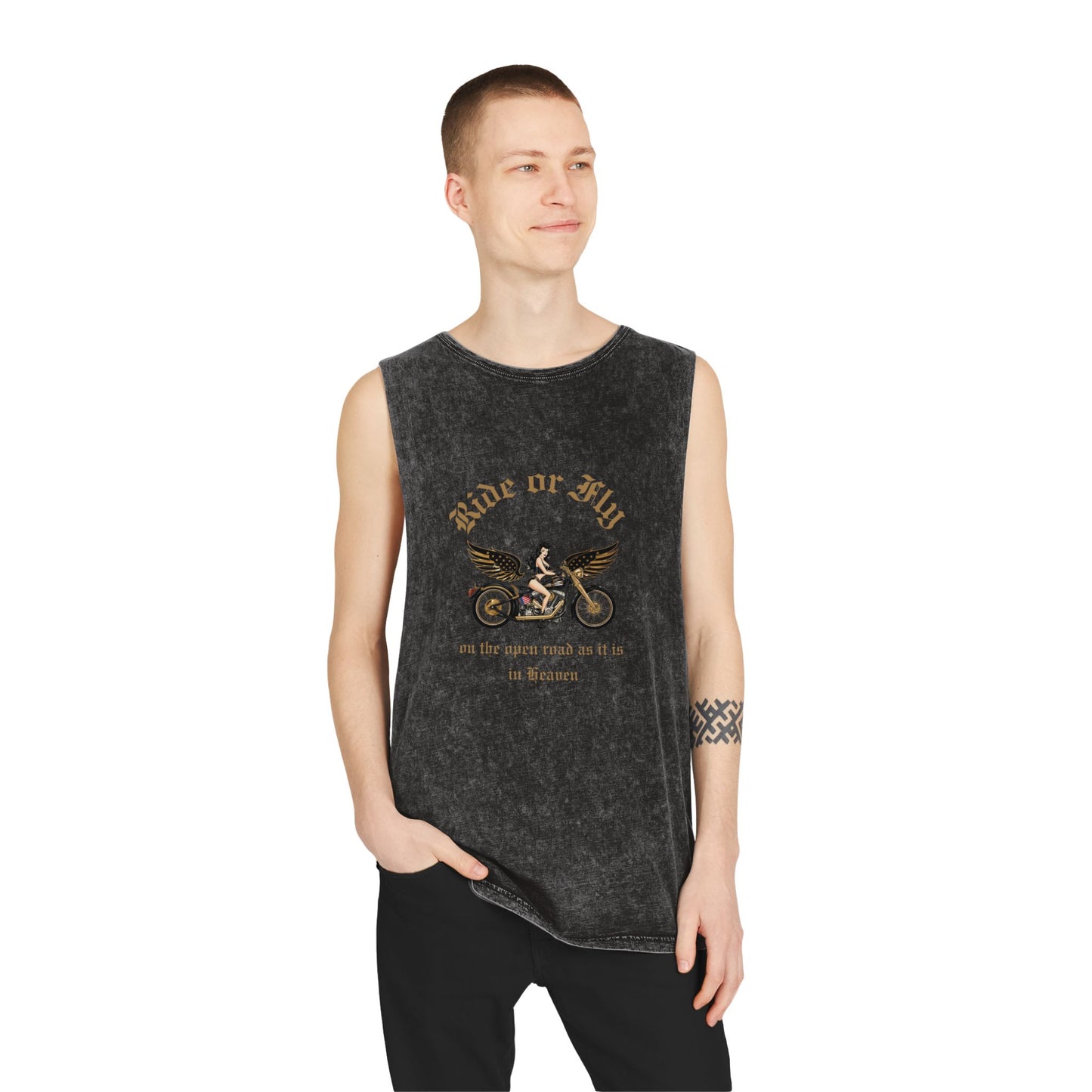 Ride or Fly Unisex Stonewash Tank Top