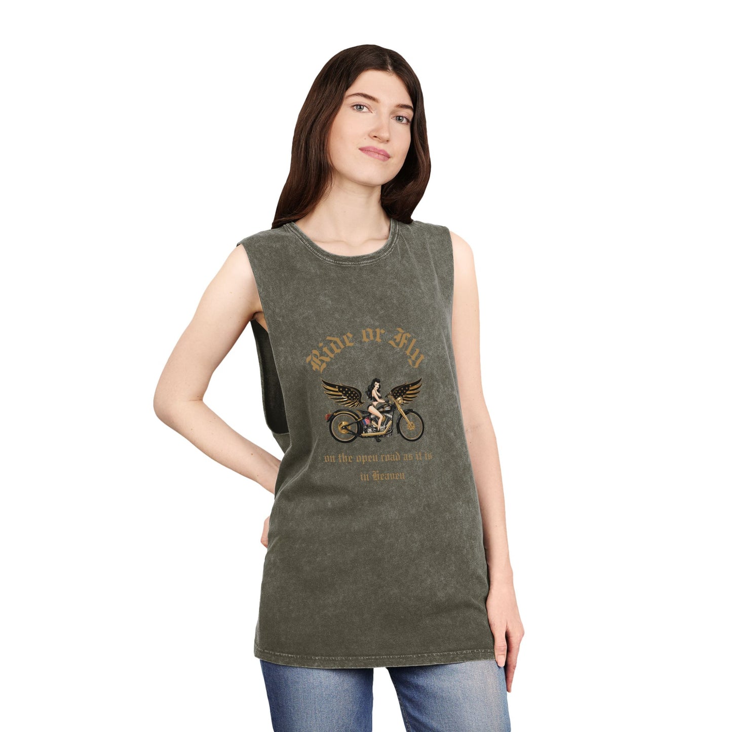 Ride or Fly Unisex Stonewash Tank Top